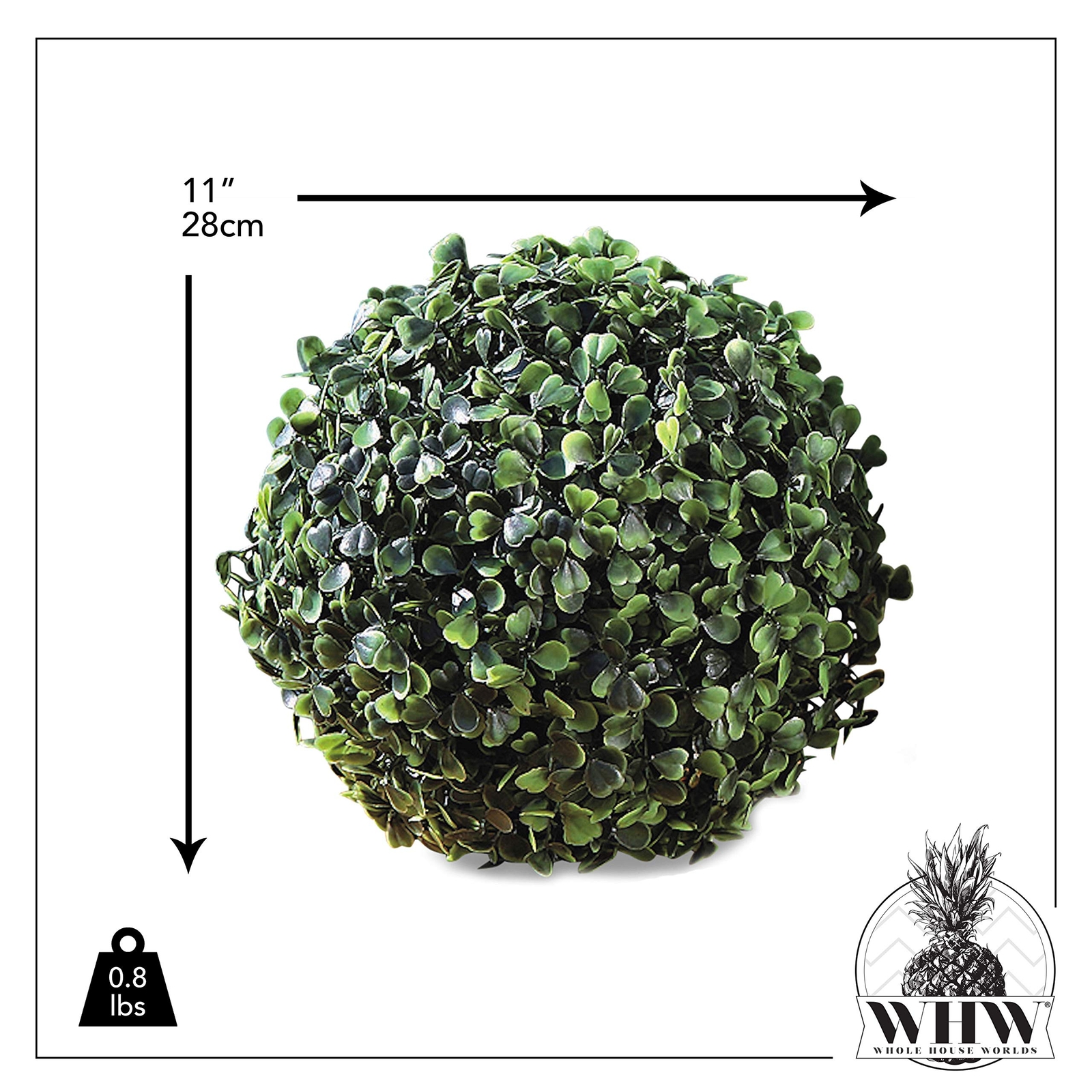 S Grammercy Box Wood Ball 11 Inch Lush Green Bowl Filler Greenery Globe Faux Box