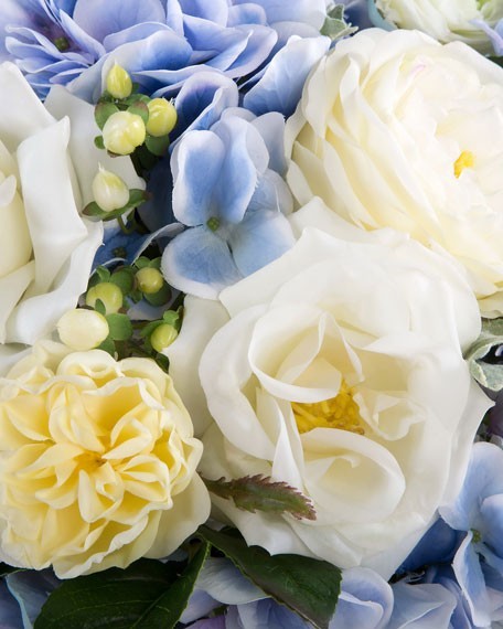 MacKenzie-Childs Nantucket Candle Centerpiece w/2 MC Hand-painted Pillar Candles