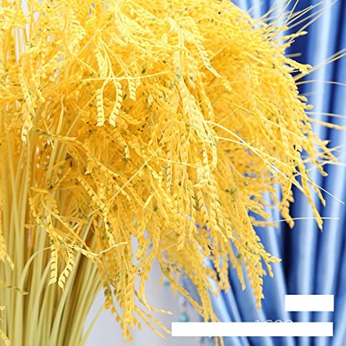 Fake Grain Plant Artificial Paddy Rice Flowers Natural Plants for Home Yellow