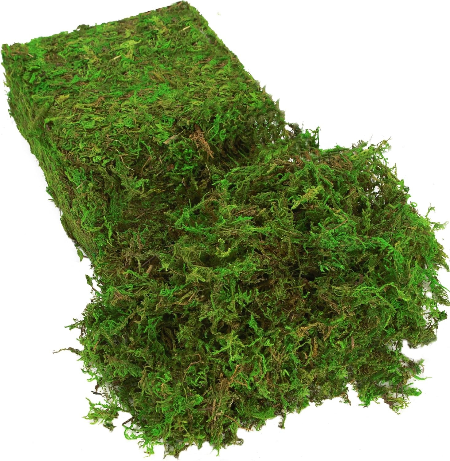 Fake Moss for Plants Indoor, 16OZ Green Moss for Crafts, Artificial Moss for Fau