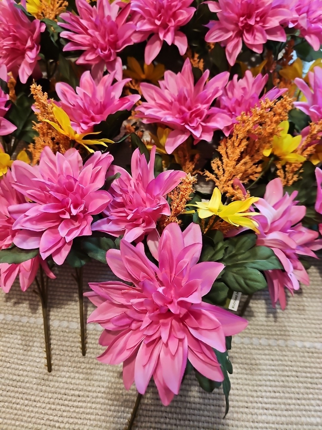 16 NEW 11″ SPRING SUMMER DAHLIA DAISY Floral Pick Decor Flower FREE SHIP pink