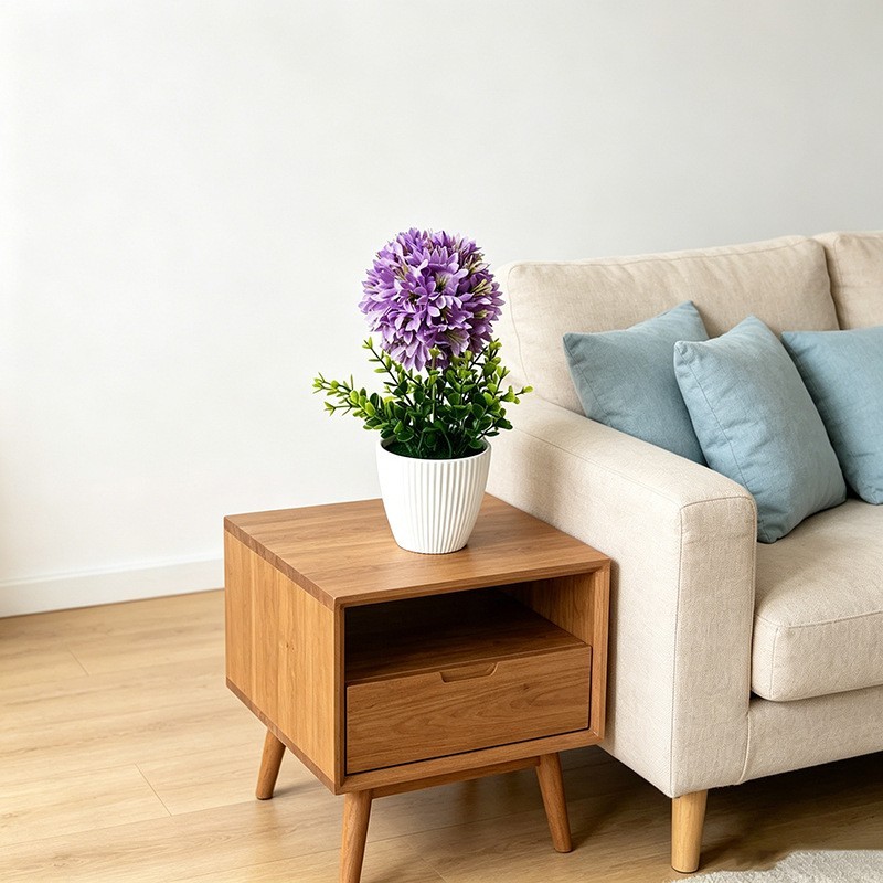 Whimsical Touch Accent Artificial Hydrangea Ball Plastic Flower Arrangement