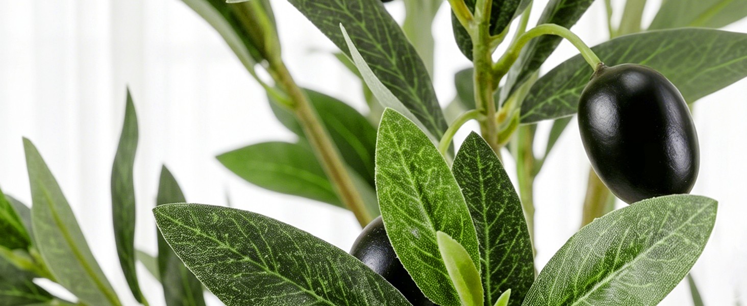 Olive Trees Artificial Indoor,Fake Olive Tree 6FT Tall 1Pack with White Planter,