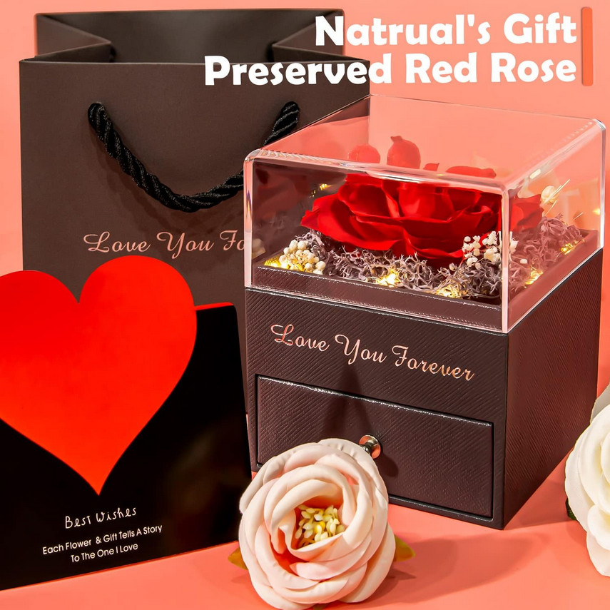 Preserved Real Roses – Anniversary, Mother’s Day, Valentine’s & Birthday Gifts f