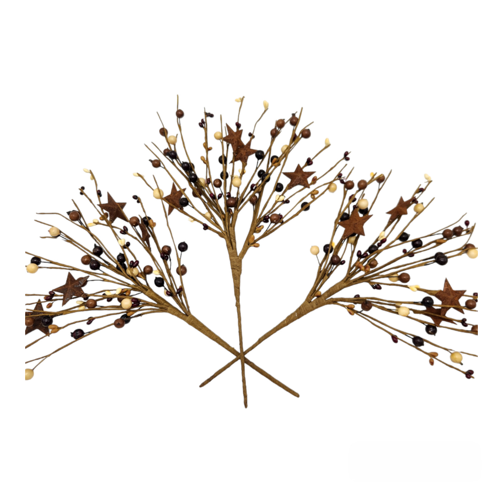 Burgundy Mustard Cream Color Berry Picks Artificial Berries Spray Home DecorN610