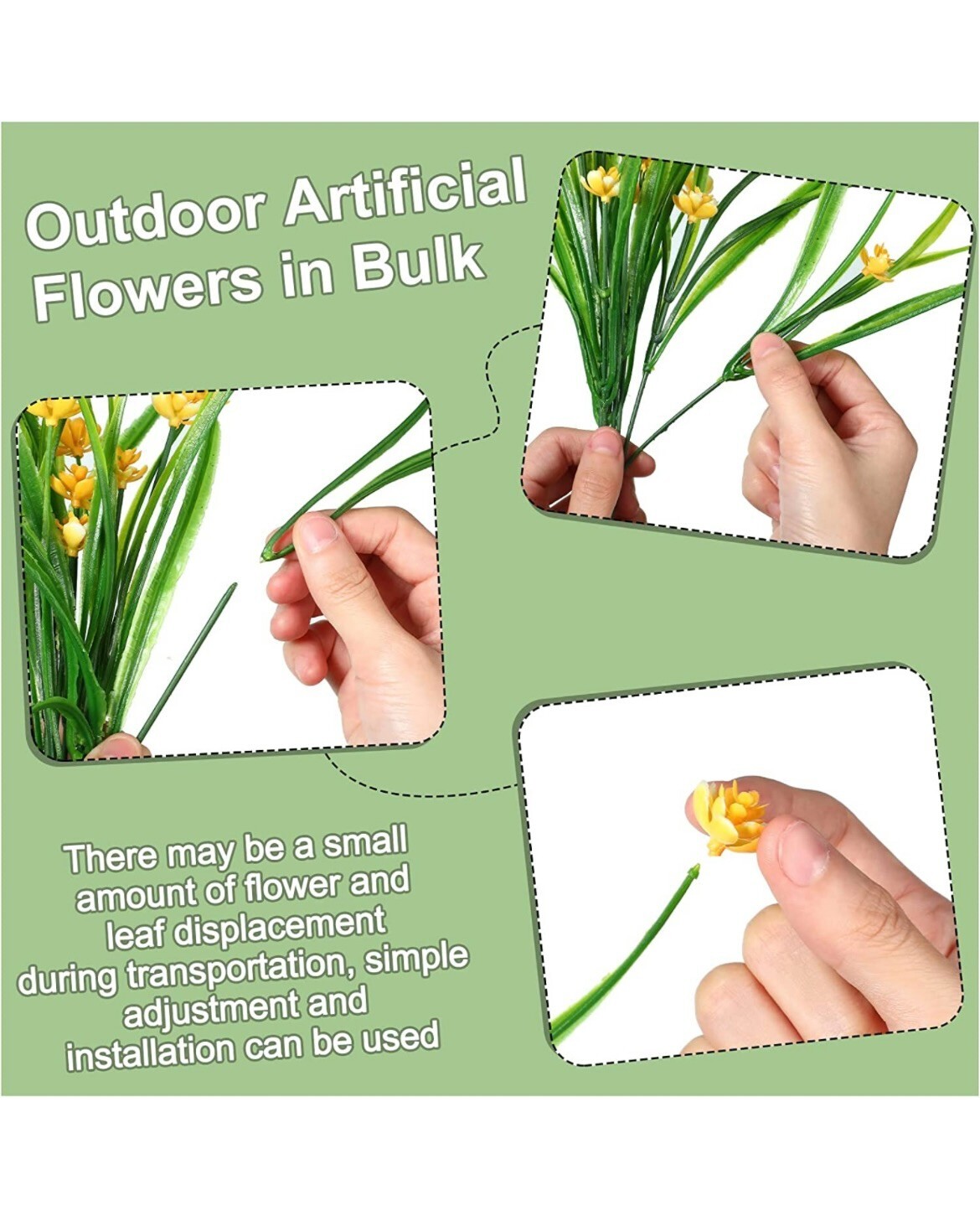 10 Bundles Faux Flowers Outdoors Faux Plants Faux Hanging Plastic Flowers Faux