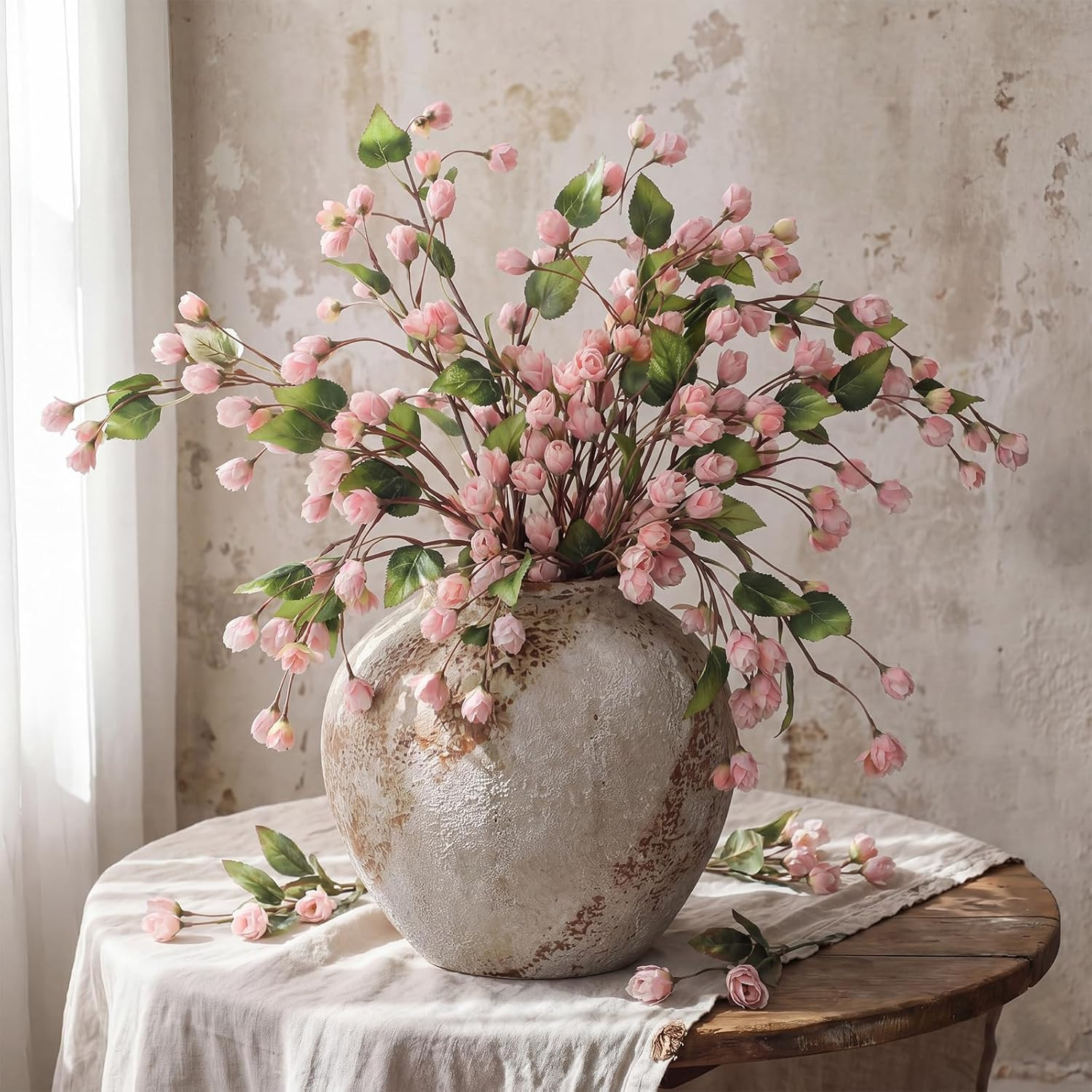 Pink 31.5″ Artificial Flower Stems – 5 Pcs Faux Hops for Home Decor & Centerpiec