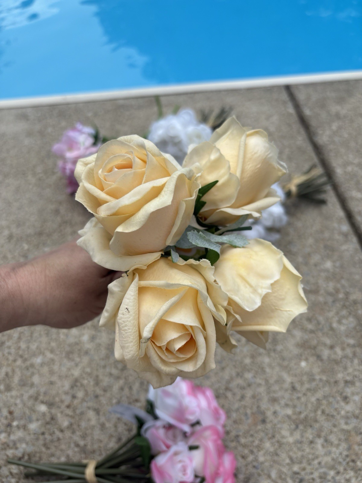 Artificial Flowers Lot Of Roses Mixed Colors Real Touch Latex Bouquets Large Lot