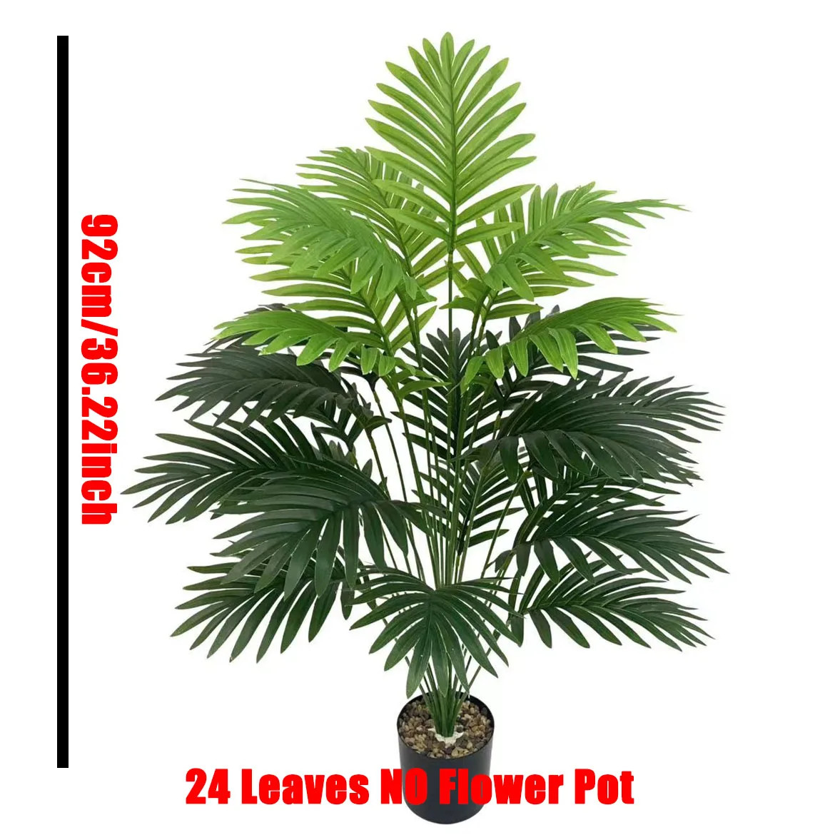 Durable 65-128cm Large Artificial Palm Tree Tropical Green Leaves Fake Plant