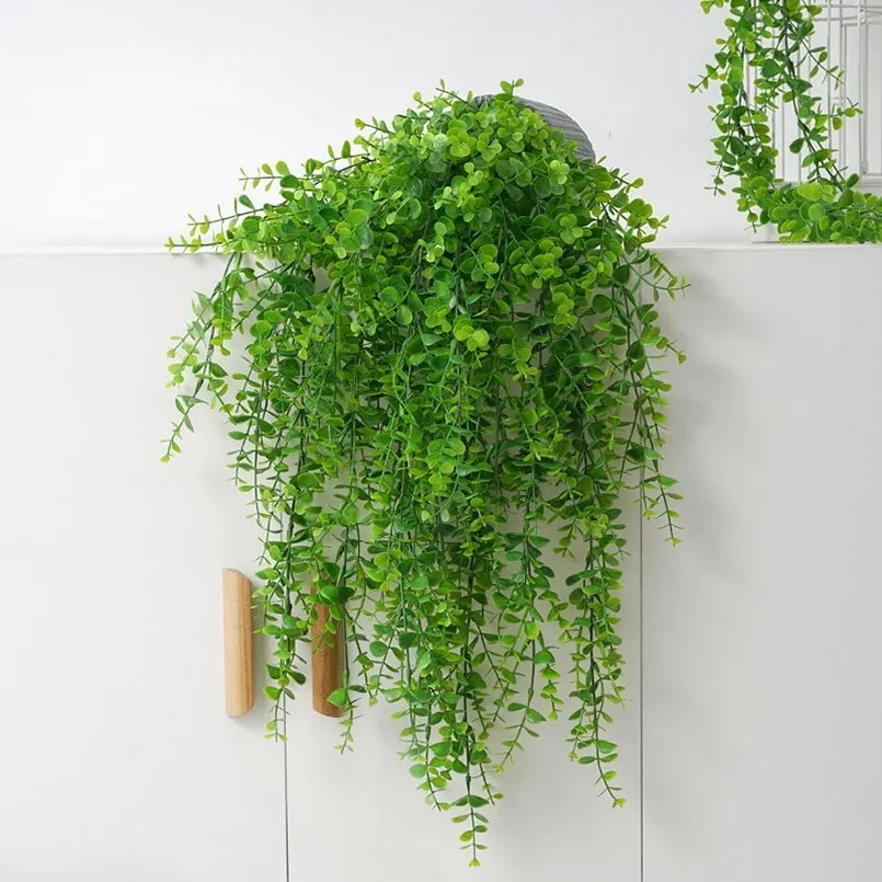 4Pcs Artificial Boston Fern Hanging Vine Foliage Silk Plant Home Decor