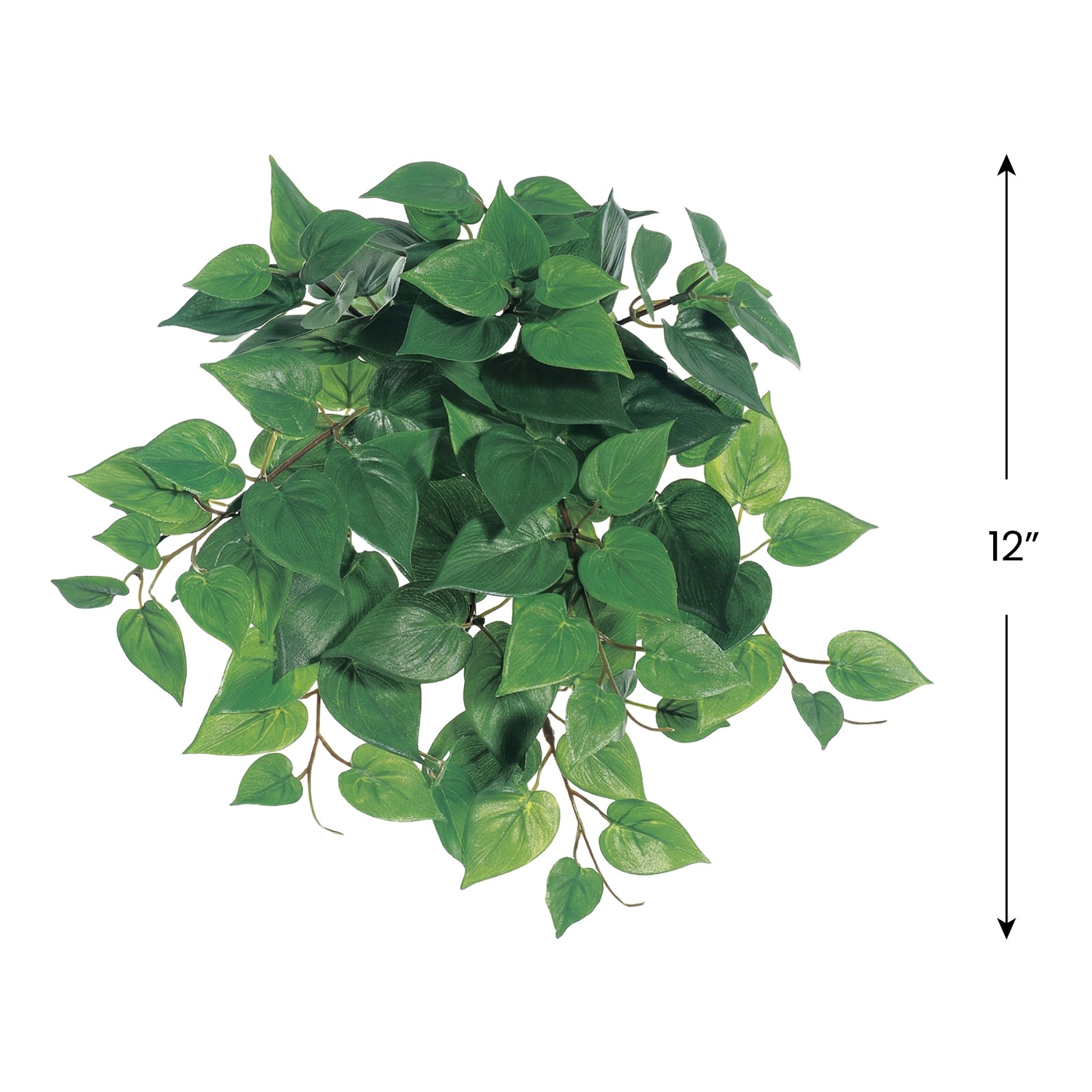 Allstate 12″ Artificial Craft Philodendron Two Tone Green Plant with 106 Leaves