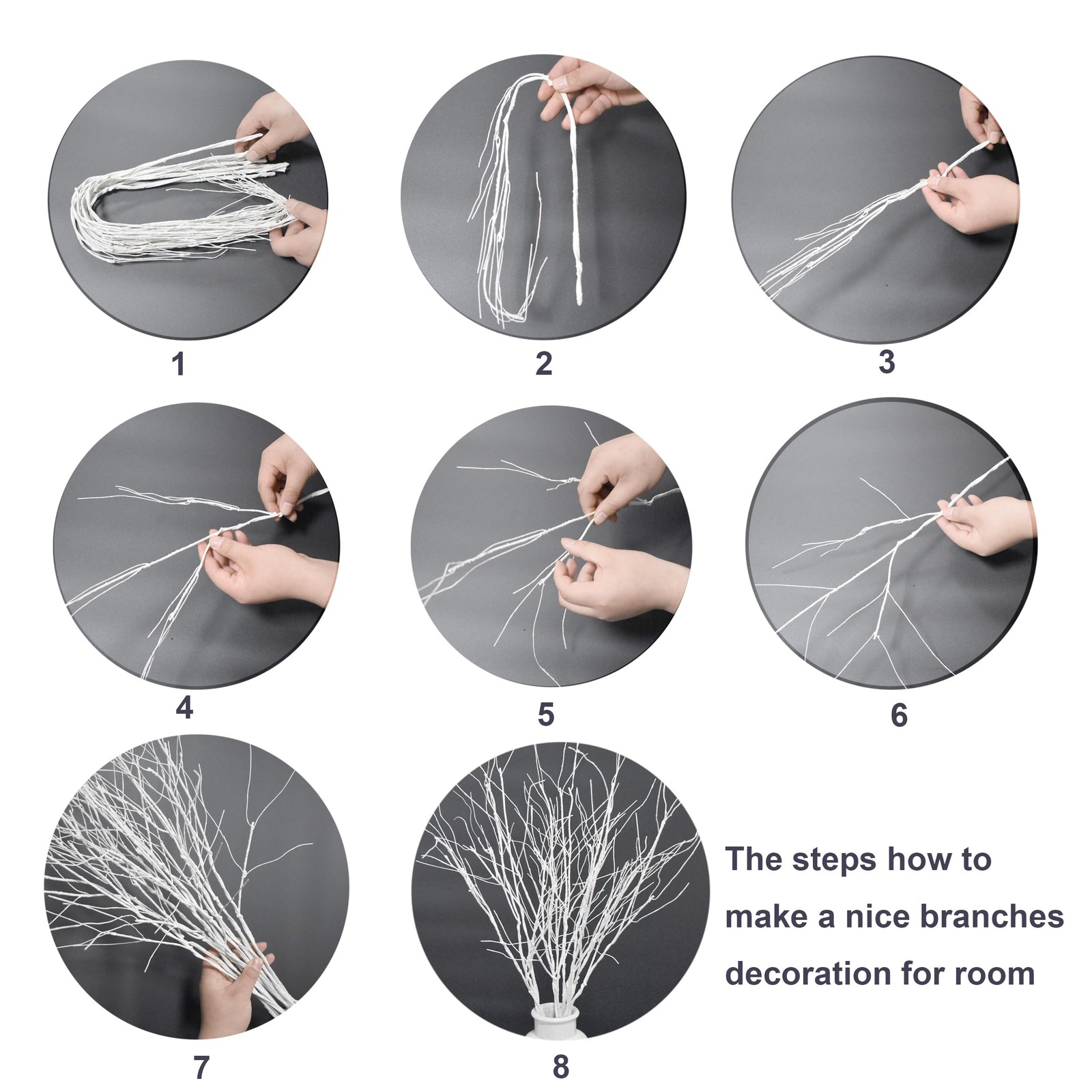 10 PCS 30.7 Inch Artificial Curly Willow Branches Faux Decorative Sticks