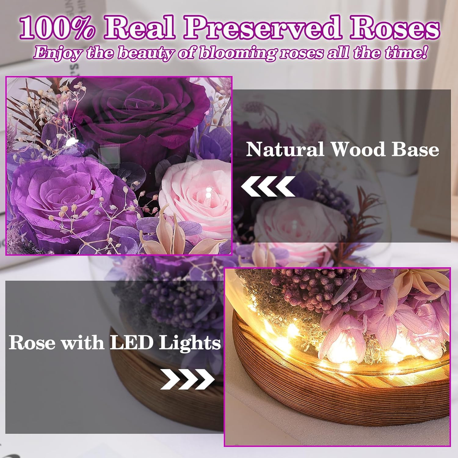 FIACO Mothers Day Flowers Gifts for Mom Flowers for Delivery Prime Birthday Gift