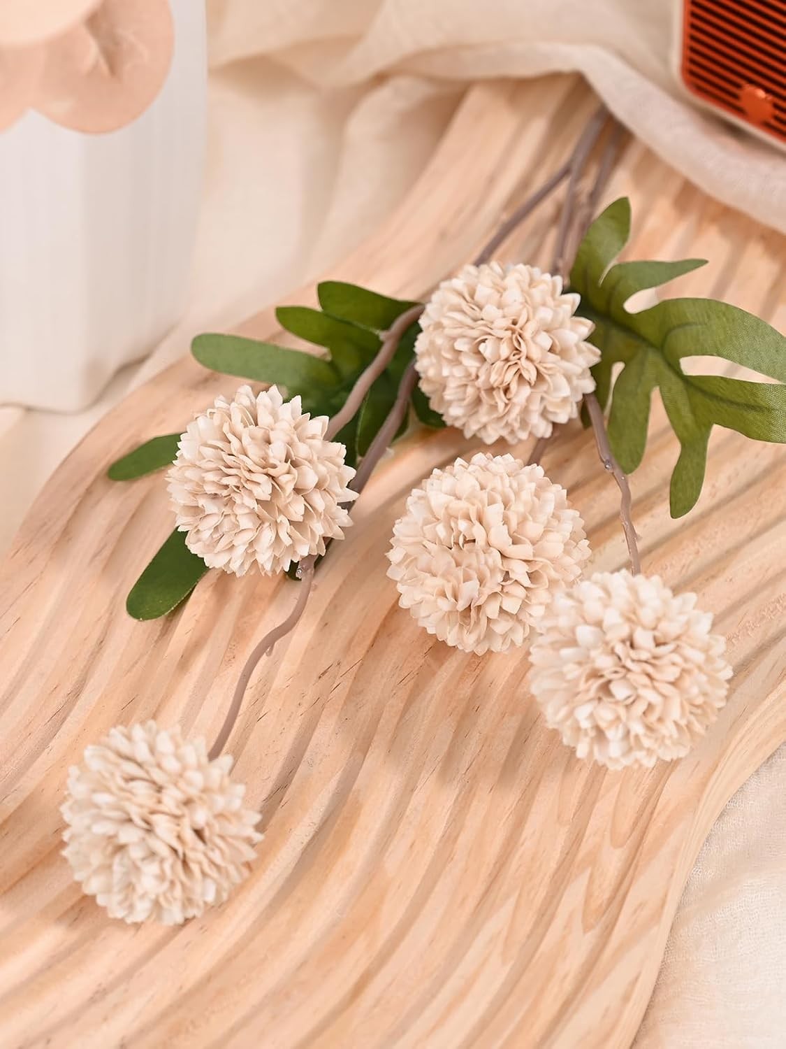 Fake Velvet Ball Mom Artificial Flowers for Wedding Decoration