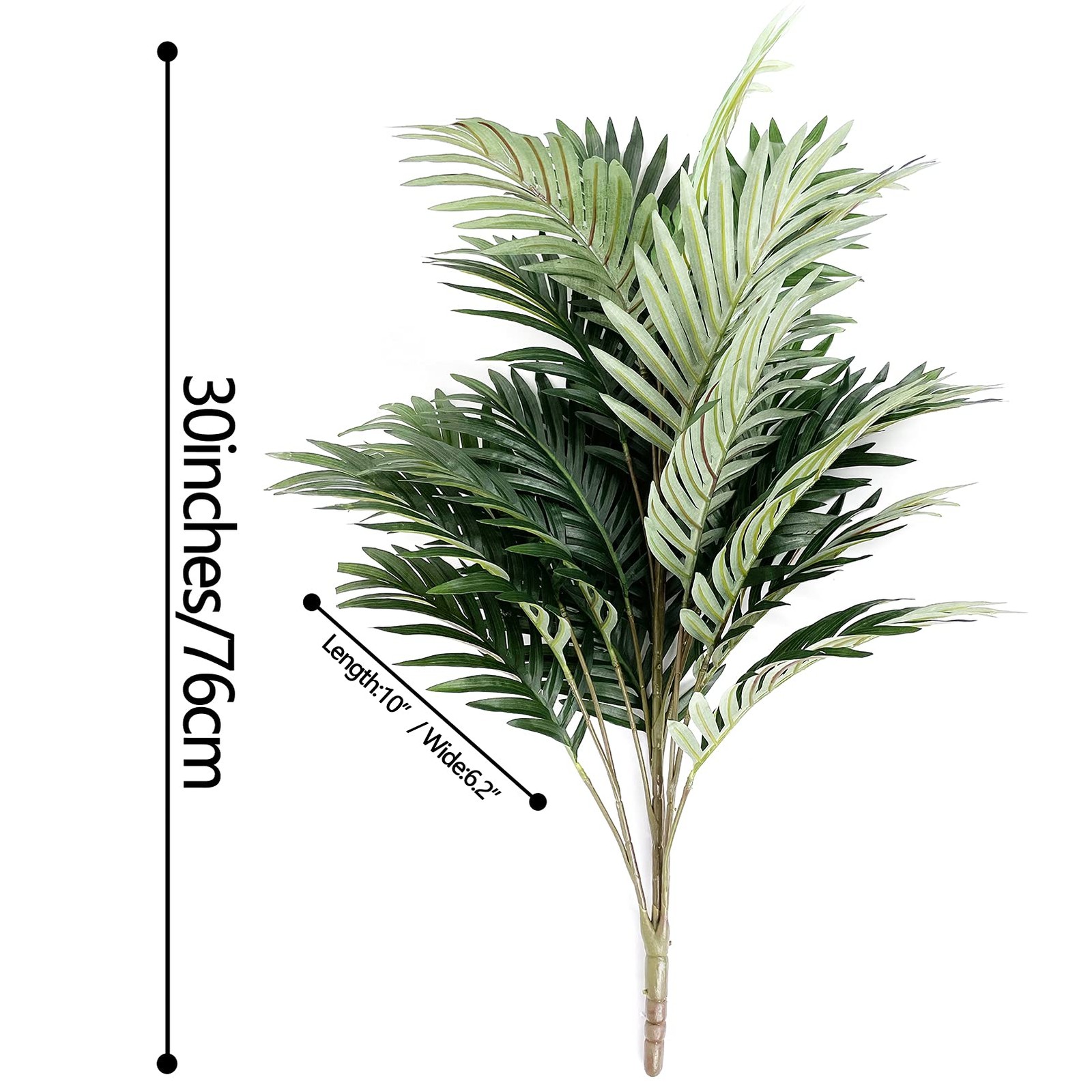 Artificial Palm Tree Plants 30″ Tall UV Resistant Tropical Areca Plant Faux Plan