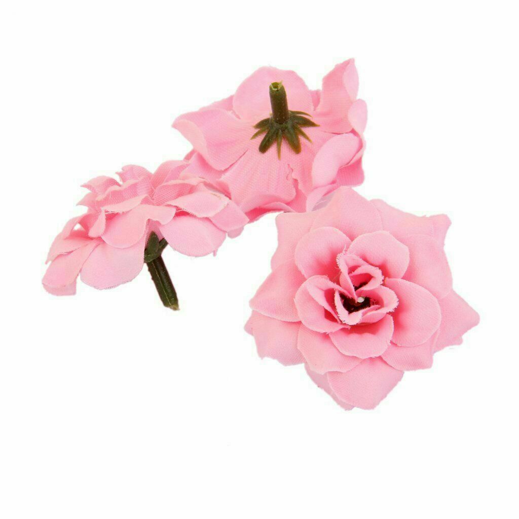 100Pcs Silk Artificial Fake Rose Flower Heads Bulk Craft Wedding Party Decor USA
