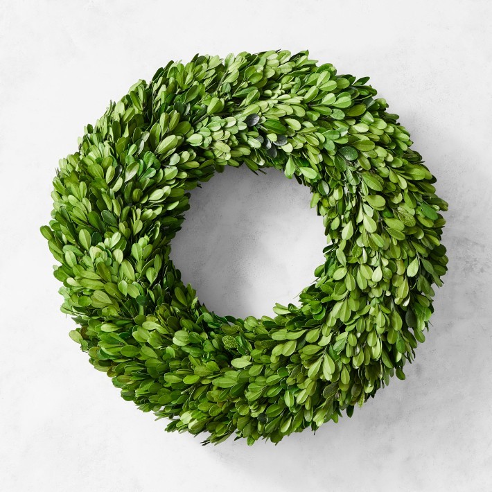 Preserved Boxwood Wreath-Williams Sonoma|38311