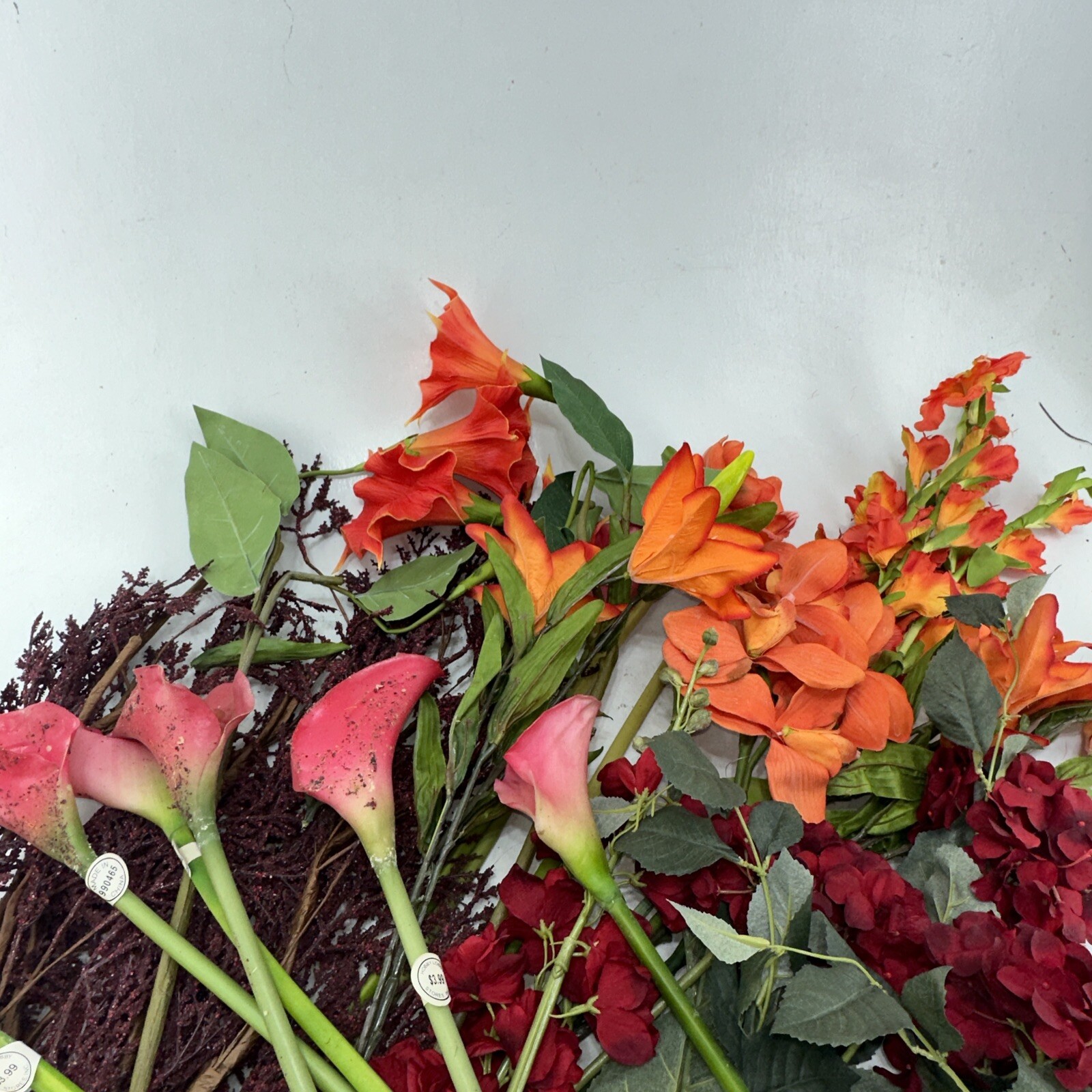 Artificial Flowers Mixed Lot Foliage Leaves Flowers Decor Wedding Party Holiday