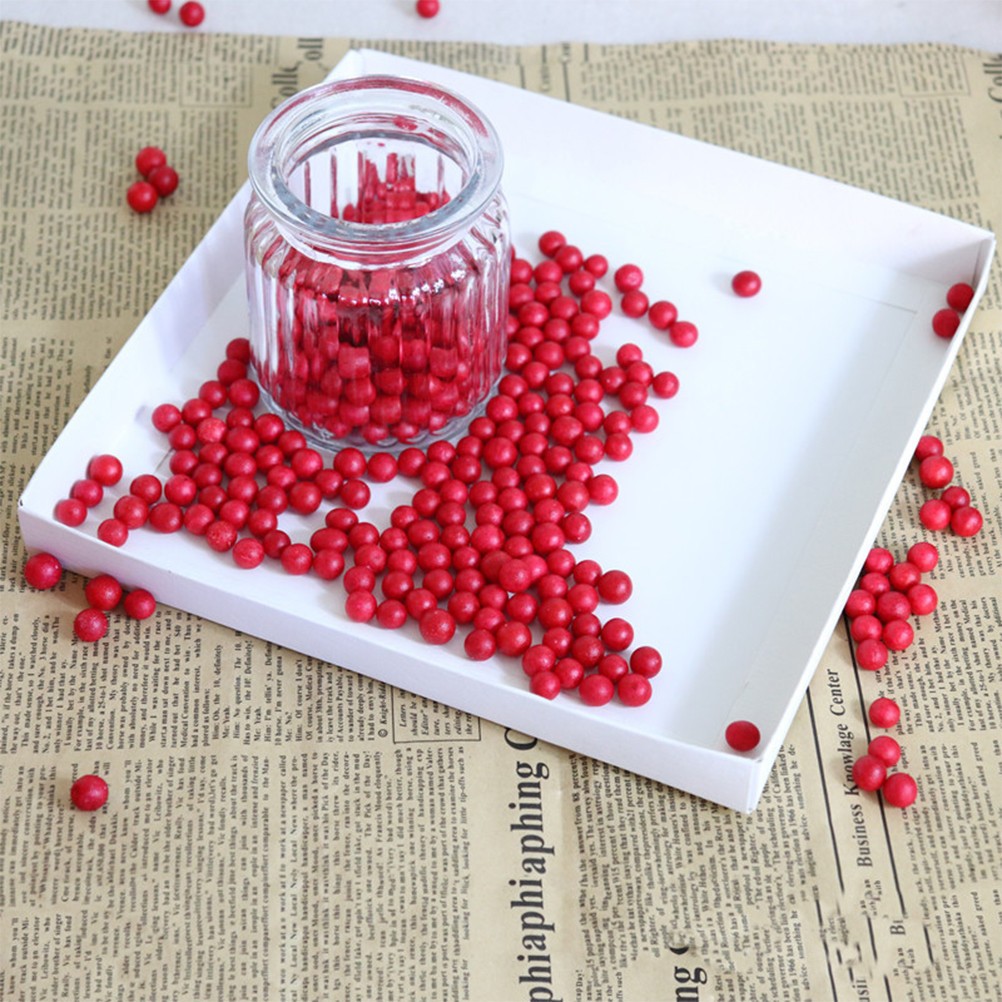 100Pcs Home Berry Decor Red Reusable Artificial Berry for Party and Craft