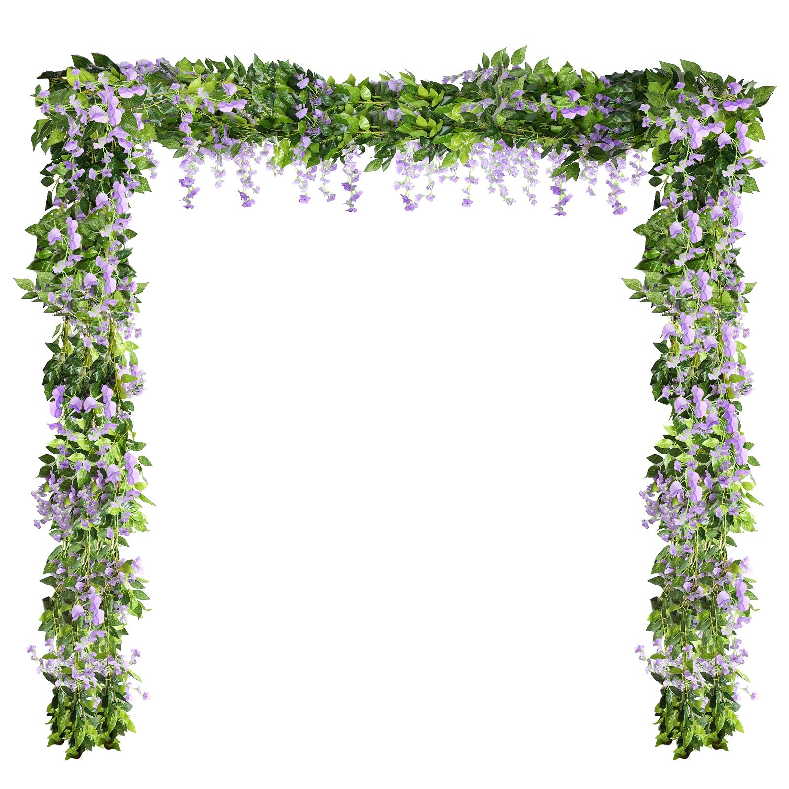 4 Pieces 26 Ft in Total Purple Wisteria Garland Hanging Flowers Artificial Vi…