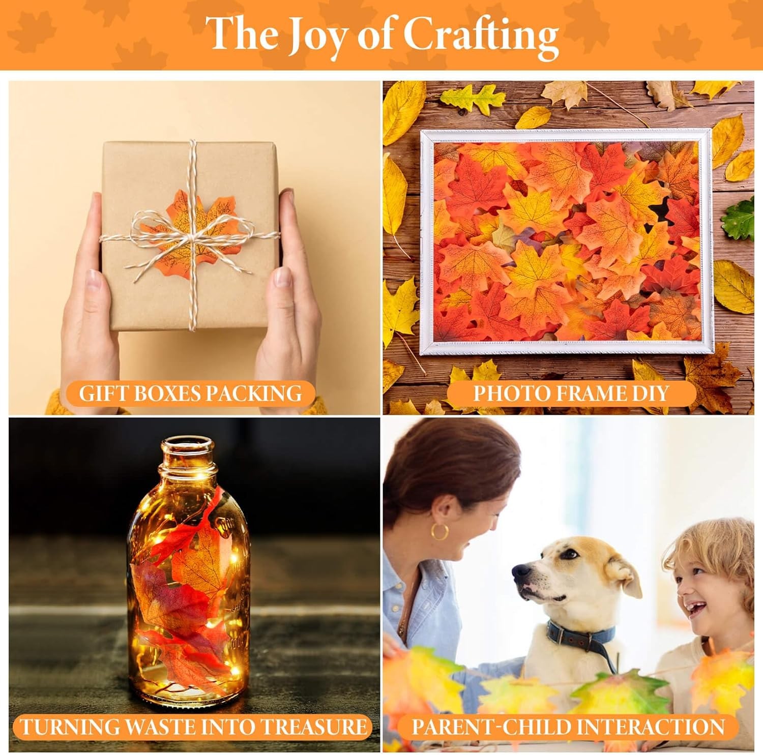 350PCS Fall Maple Leaves – Autumn Fall Maple Leaf Garland Hojas De Otoño Para De