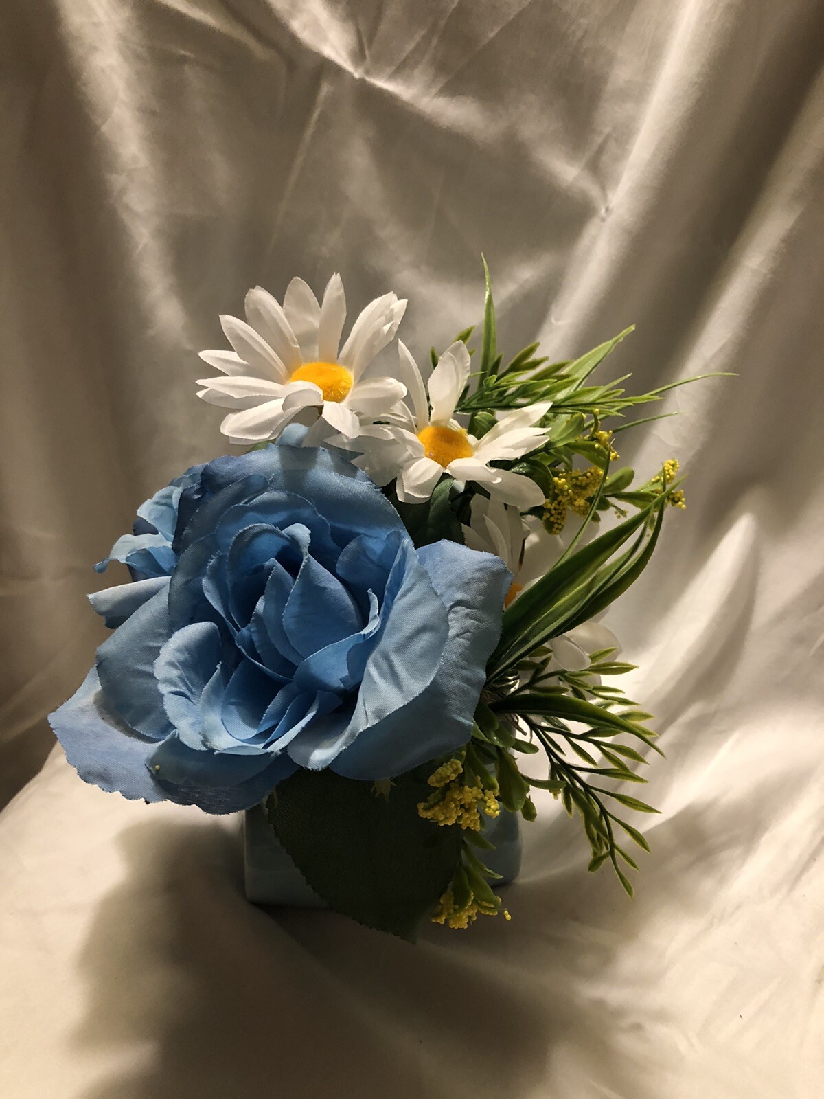 New Handmade Blue Baby Carriage Flower Arrangement Sku WQ1 New Baby