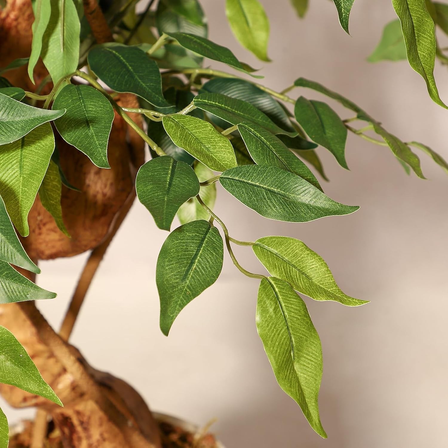 4/5/6ft Ficus Artificial Tree with Natural Trunks Home Decor Twining Vines Tree