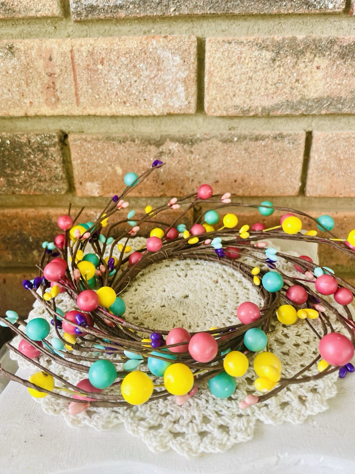 Country Candy Shop Mini Wreath Ring Easter Decor 3 1/2”