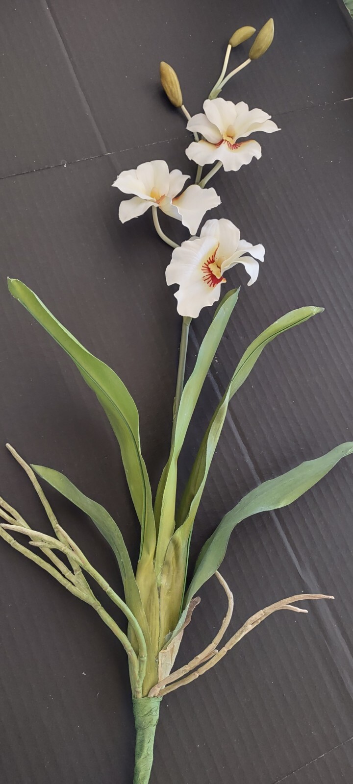 ARTIFICIAL miltoniopsis orchid plant CREAM