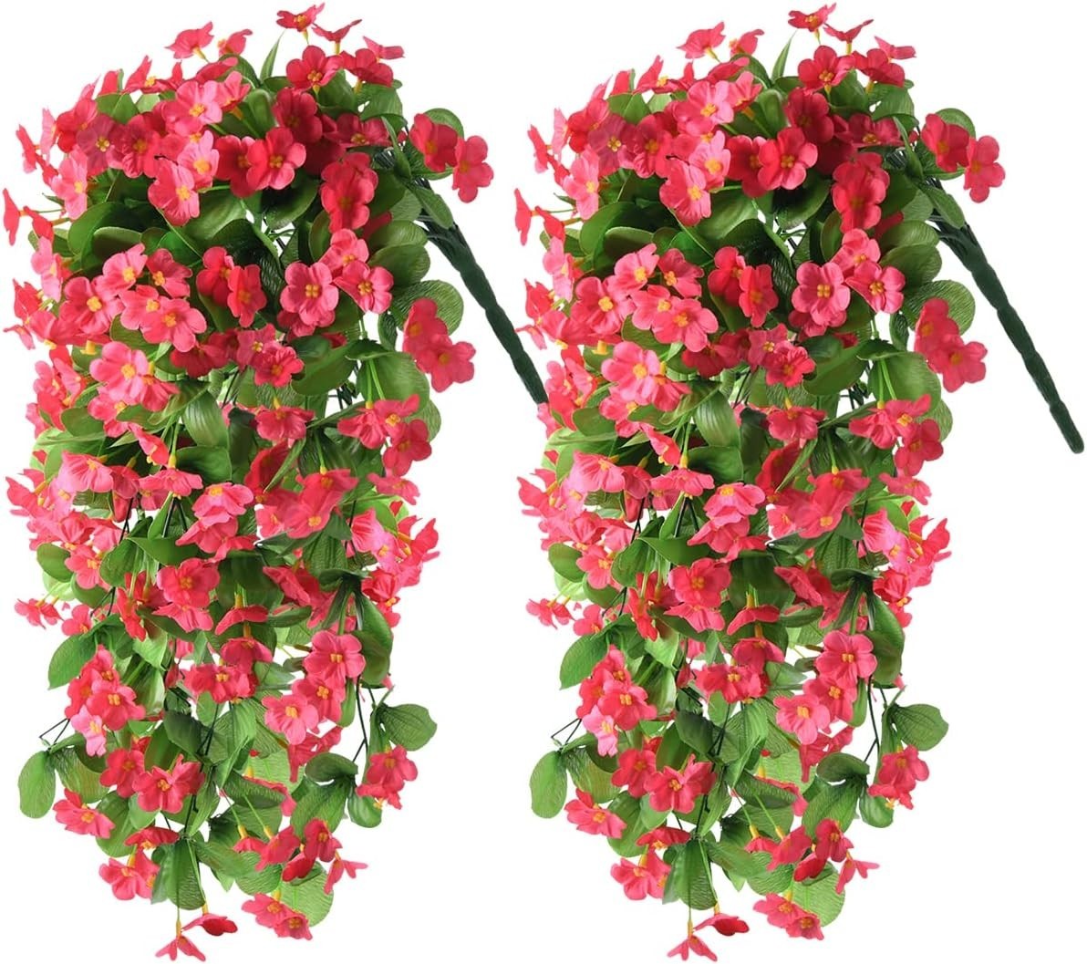 Realistic 2PCS Faux Silk Trailing Vines for Beautiful Outdoor Decoration