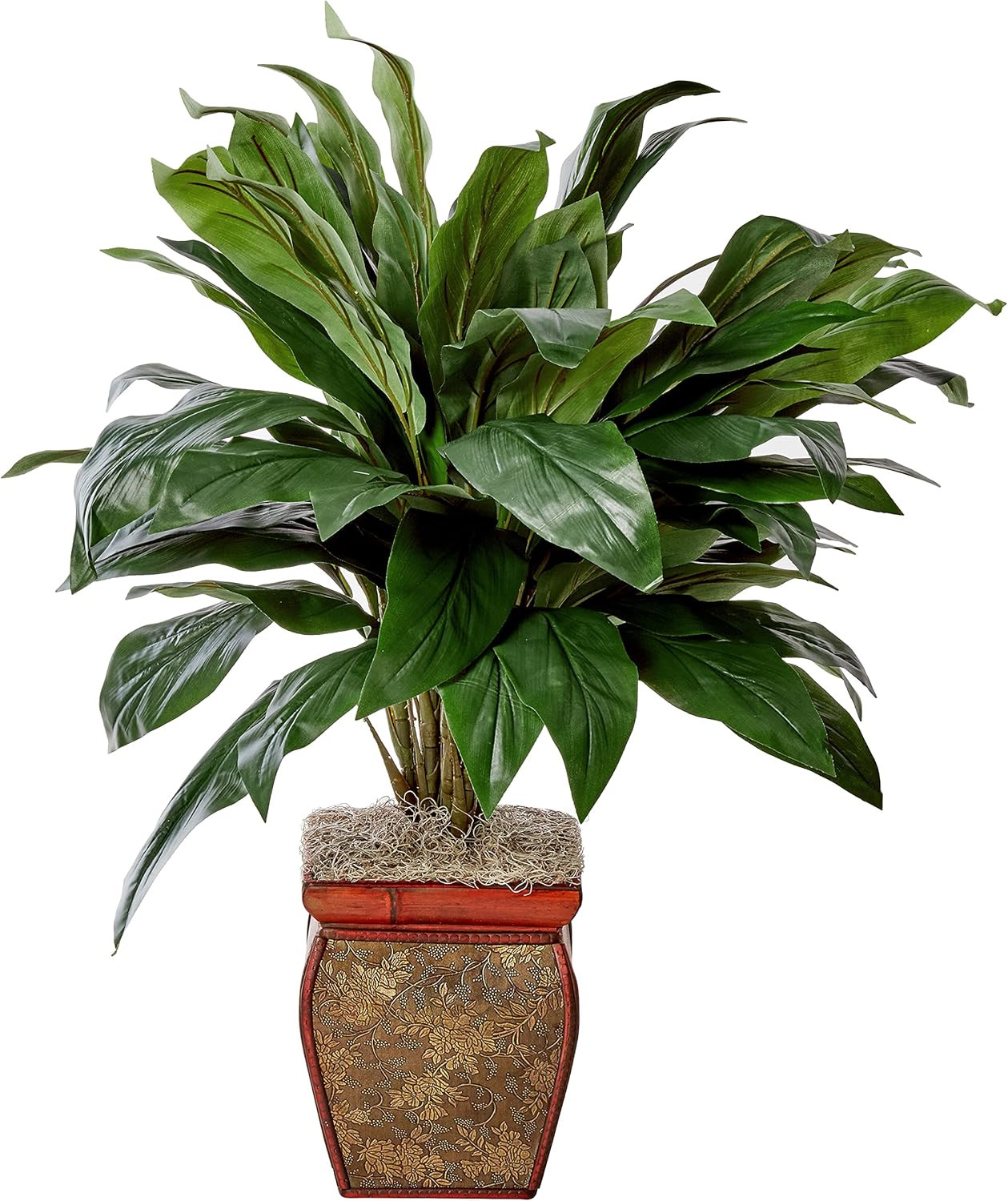Elegant Cordyline Silk Plant in Decorative Vase – Perfect Home Decor Accent