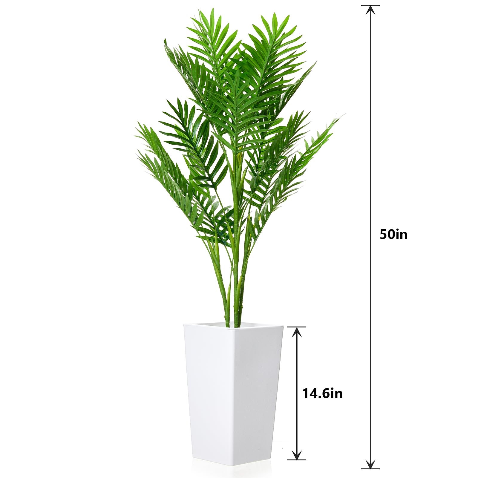 4.2FT Artificial Palm Tree Indoor Decor,Tall Realistic Faux Areca Palm for Home