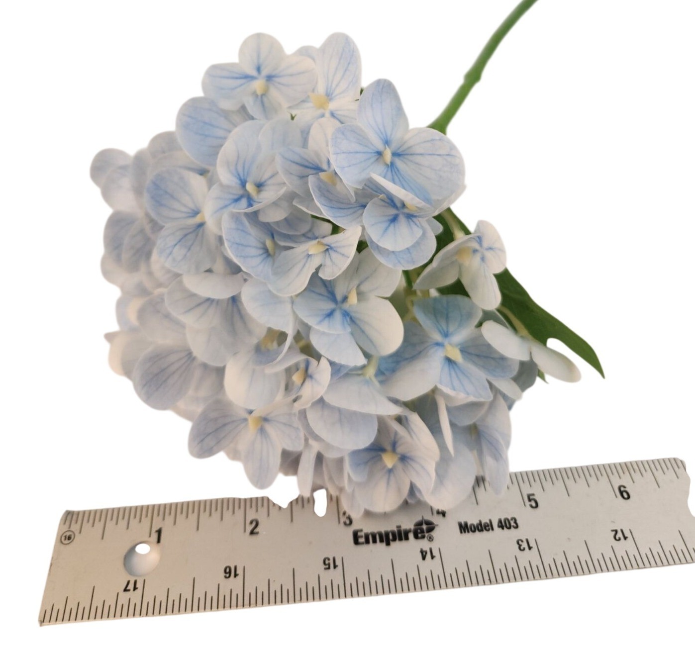 Soft Blue Artificial Hydrangea Stem Silk Flower Light Faux Floral Wedding Decor