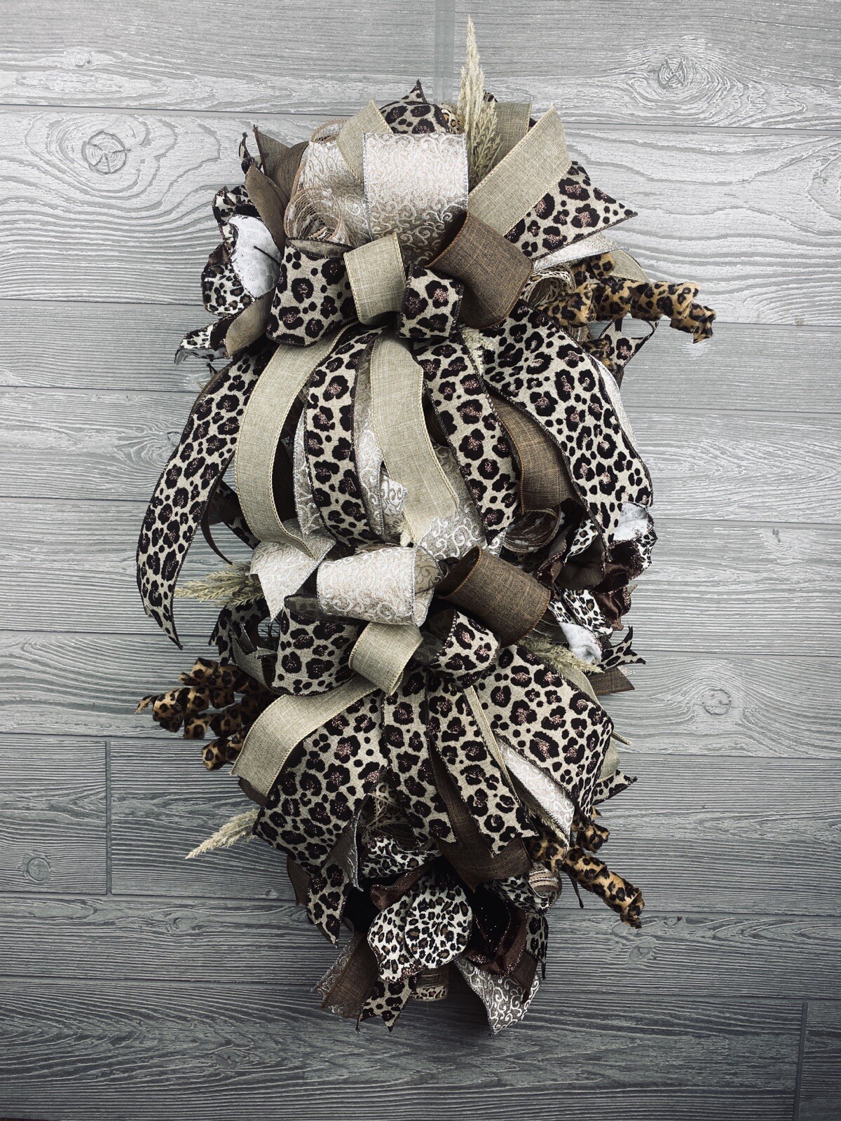 Boho Wreath Elegant Front Door Leopard Swag Housewarming / Wedding Gift