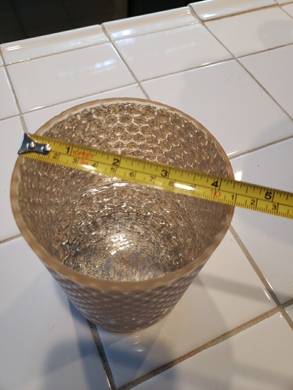 Gorgeous Honeycomb Pattern Glass Vase