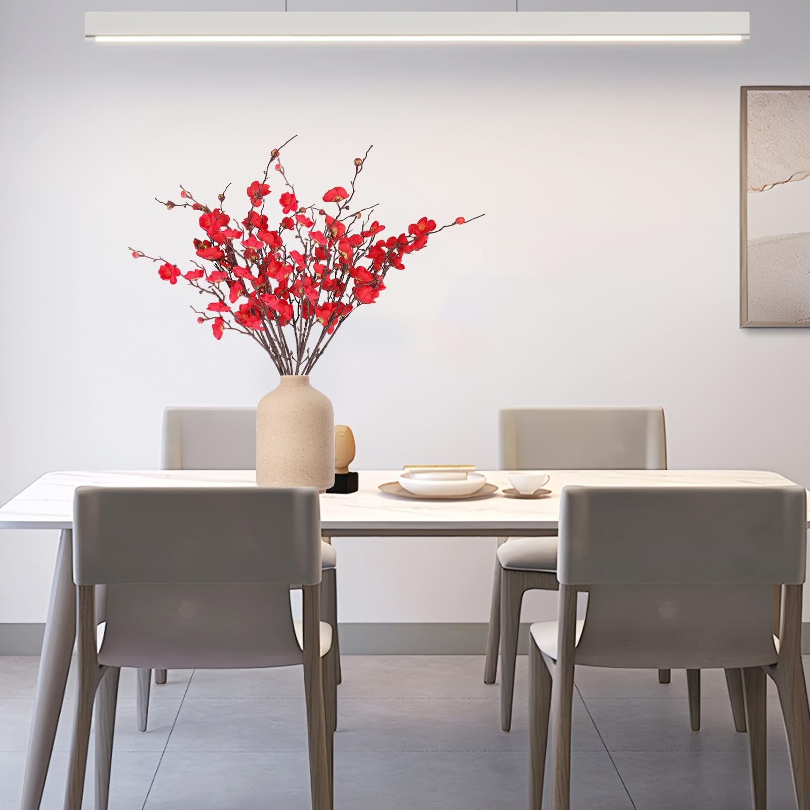 20pcs Cherry Blossom Branches Artificial Flowers for Winter Spring Indoor Dec…