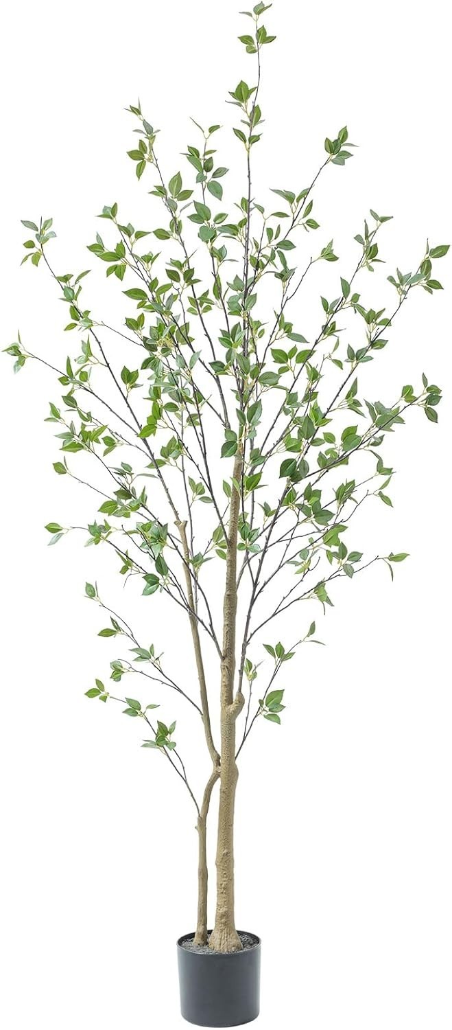 6ft Artificial Minimalist Citrus Tree with Lifelike Leaves, 72in Faux Citrus …
