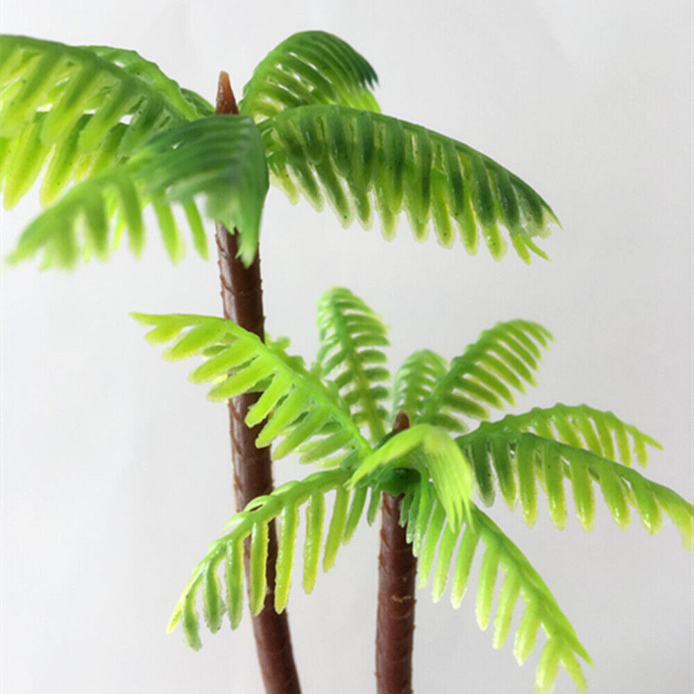 5Pcs scale model tree Mini Fake Coconut Palm Tree Micro Landscape Aquarium Fish