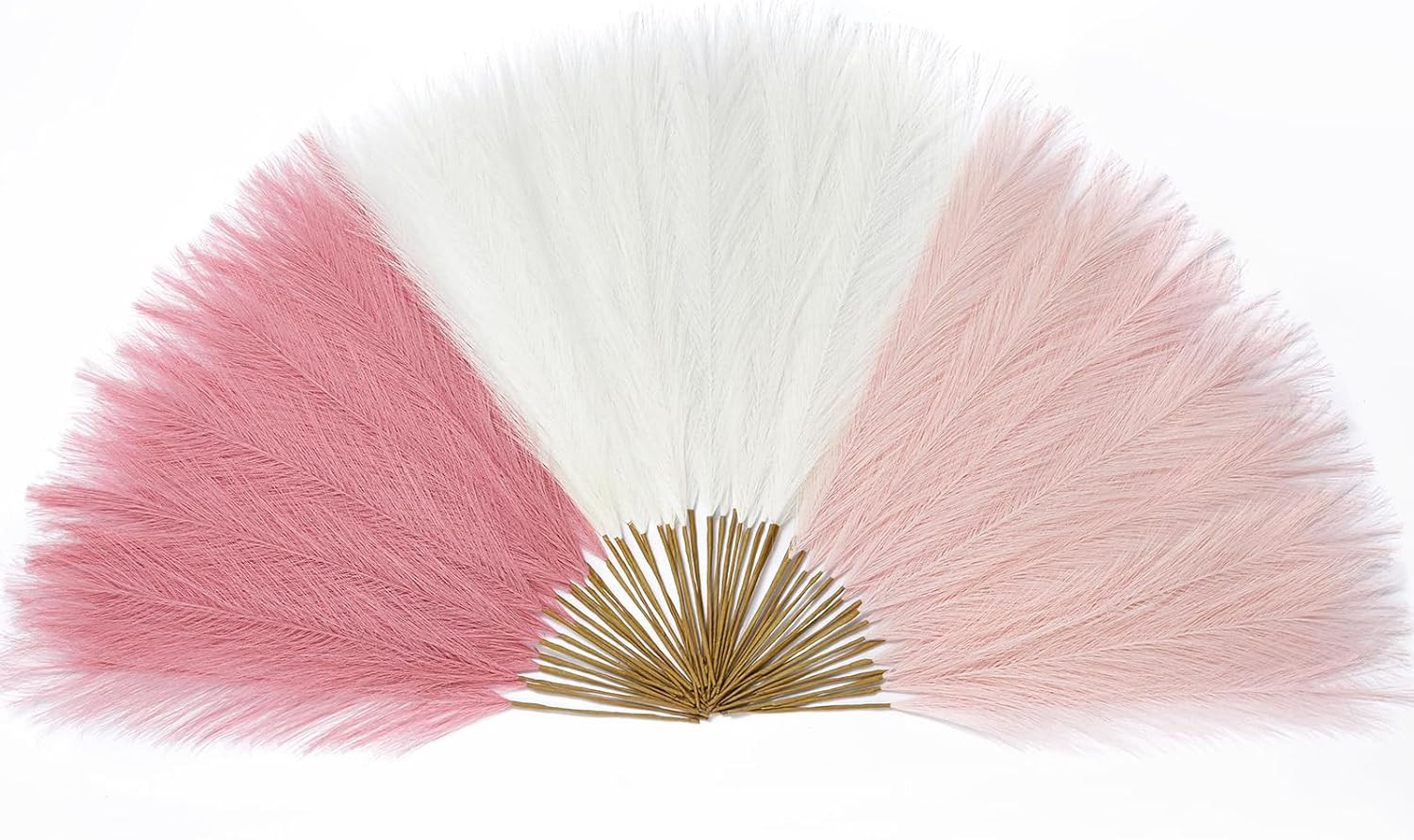 60PCS 17.7″ Pink Pampas Grass Boho Feathers Decor for Home Decor | Artificial Fa