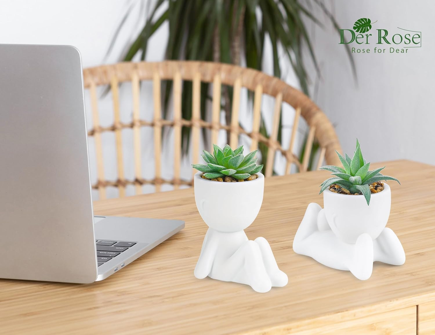 3 Pack Fake Plants Artificial Succulents Plants for Room Bathroom Home Office…