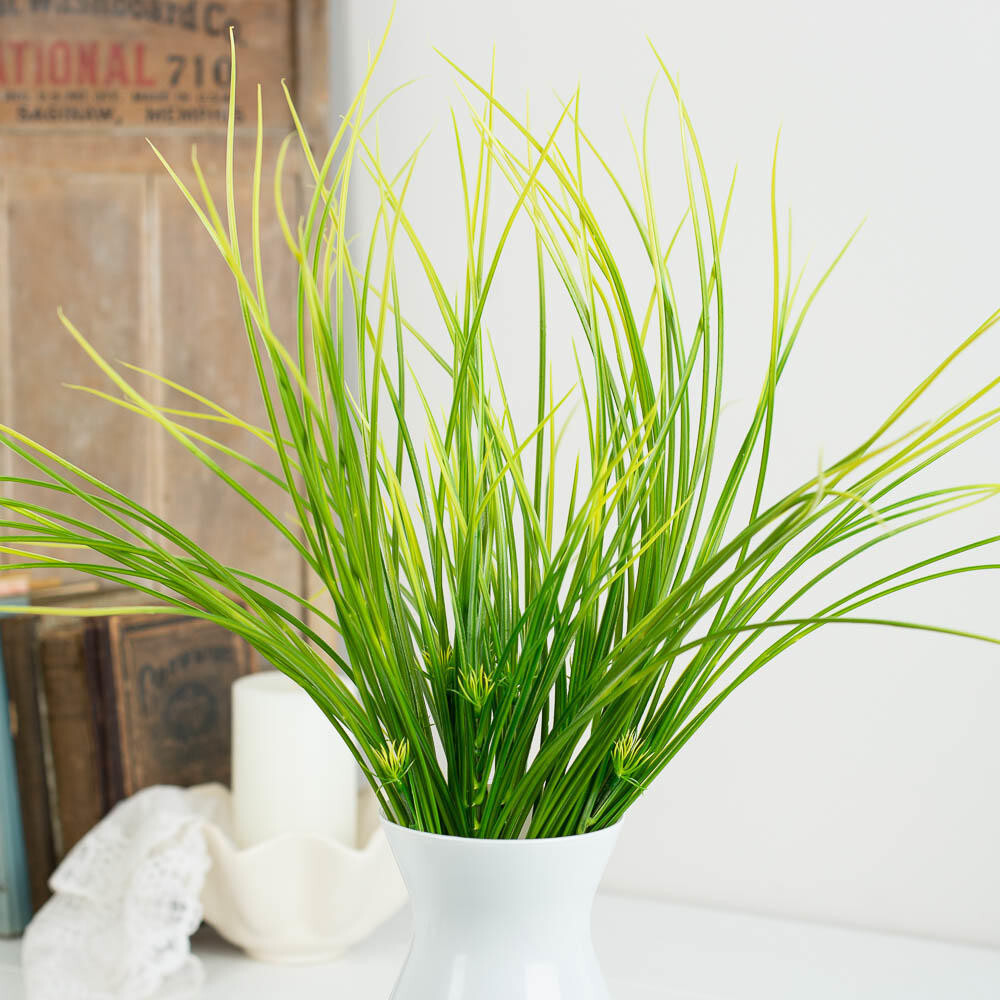 Set of 2 Artificial 21″ Indoor / Outdoor Monkey Grass Bushes