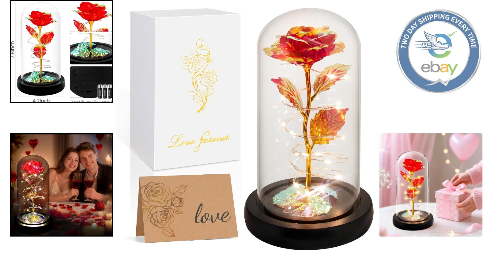 Eternal Red Rose with LED Lighting – Romantic Gift for Valentine’s Day & More