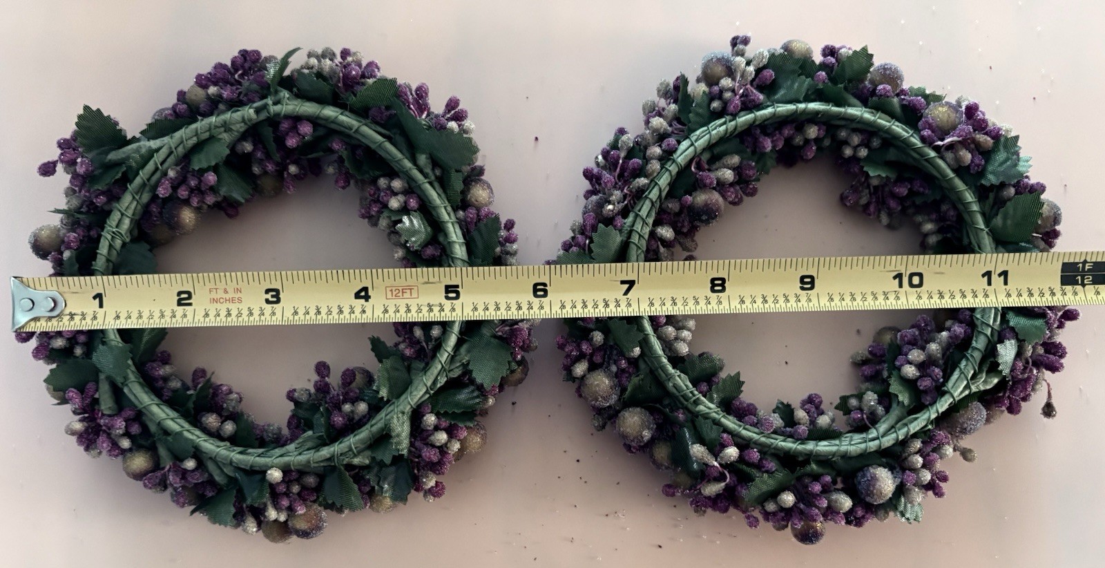 Banyan Tree Mini Berry Wreaths Set of 2 – 6″ Decorative Wreaths/Candle Rings