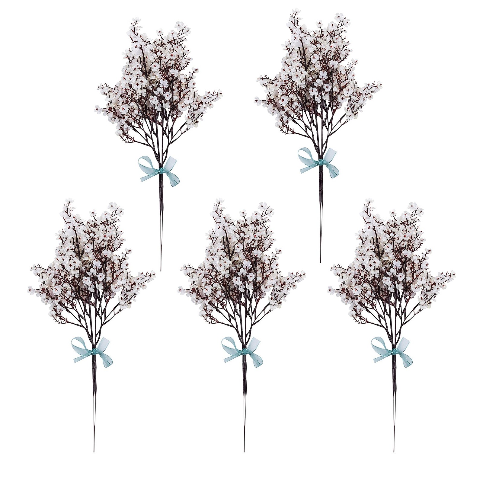 10 PCS White Babys Breath Artificial Flowers Real Touch Bouquet
