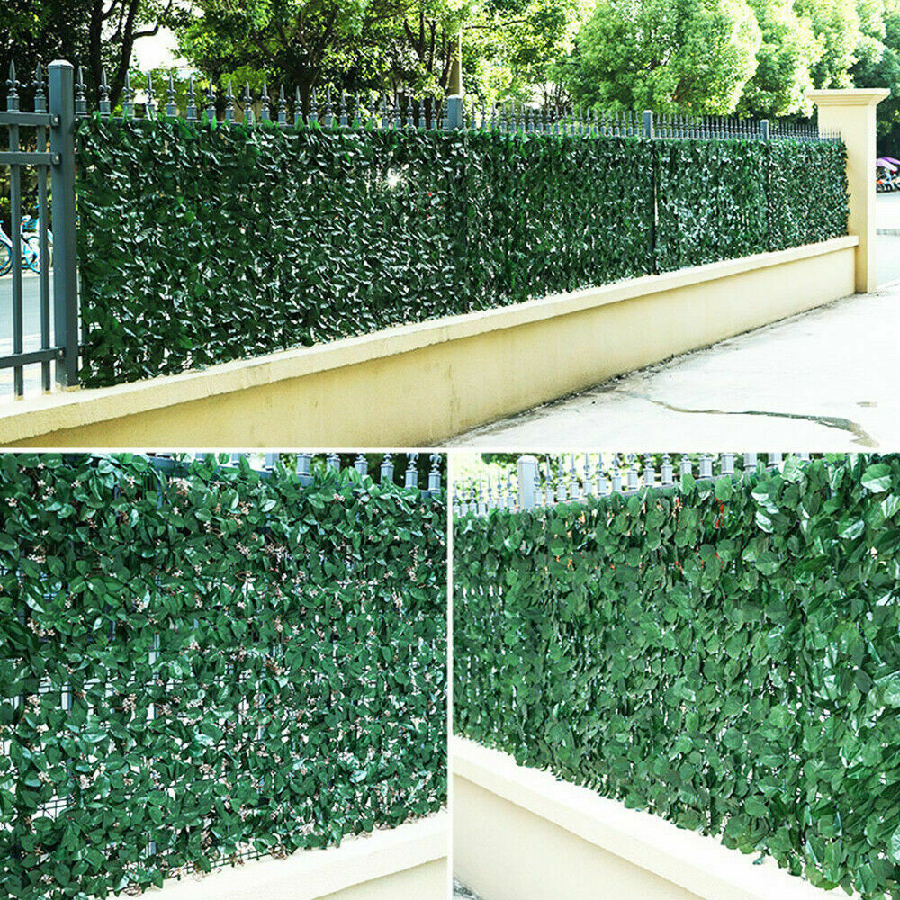 Artificial Ivy Hedge Green Leaf Fence Panels Faux Privacy Fence Screen Yard Home