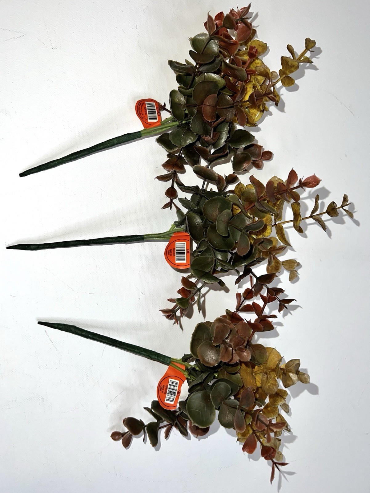 Artificial Eucalyptis Leaves Branches 3 Pc Fall Autumn Decor Thanksgiving NWT