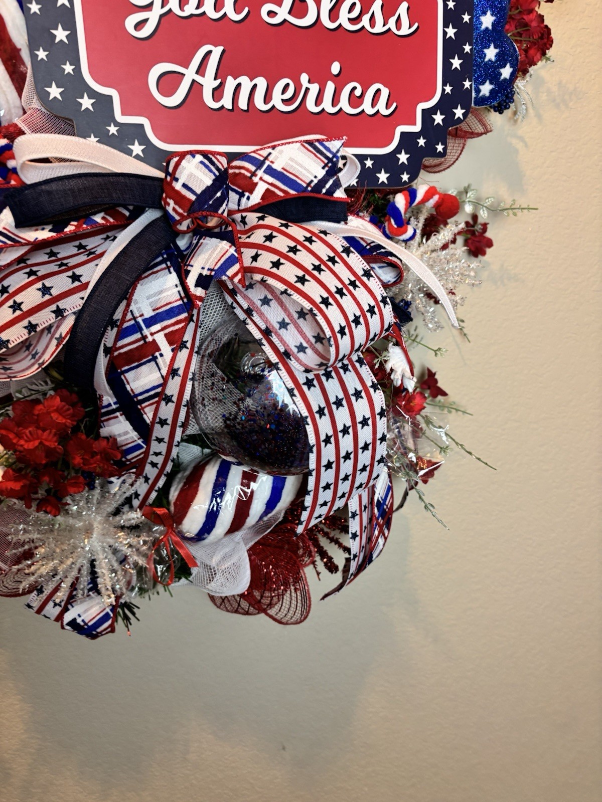 Patriotic wreath, American Flag Wreath, 4th Of July, Memorial Day, Military