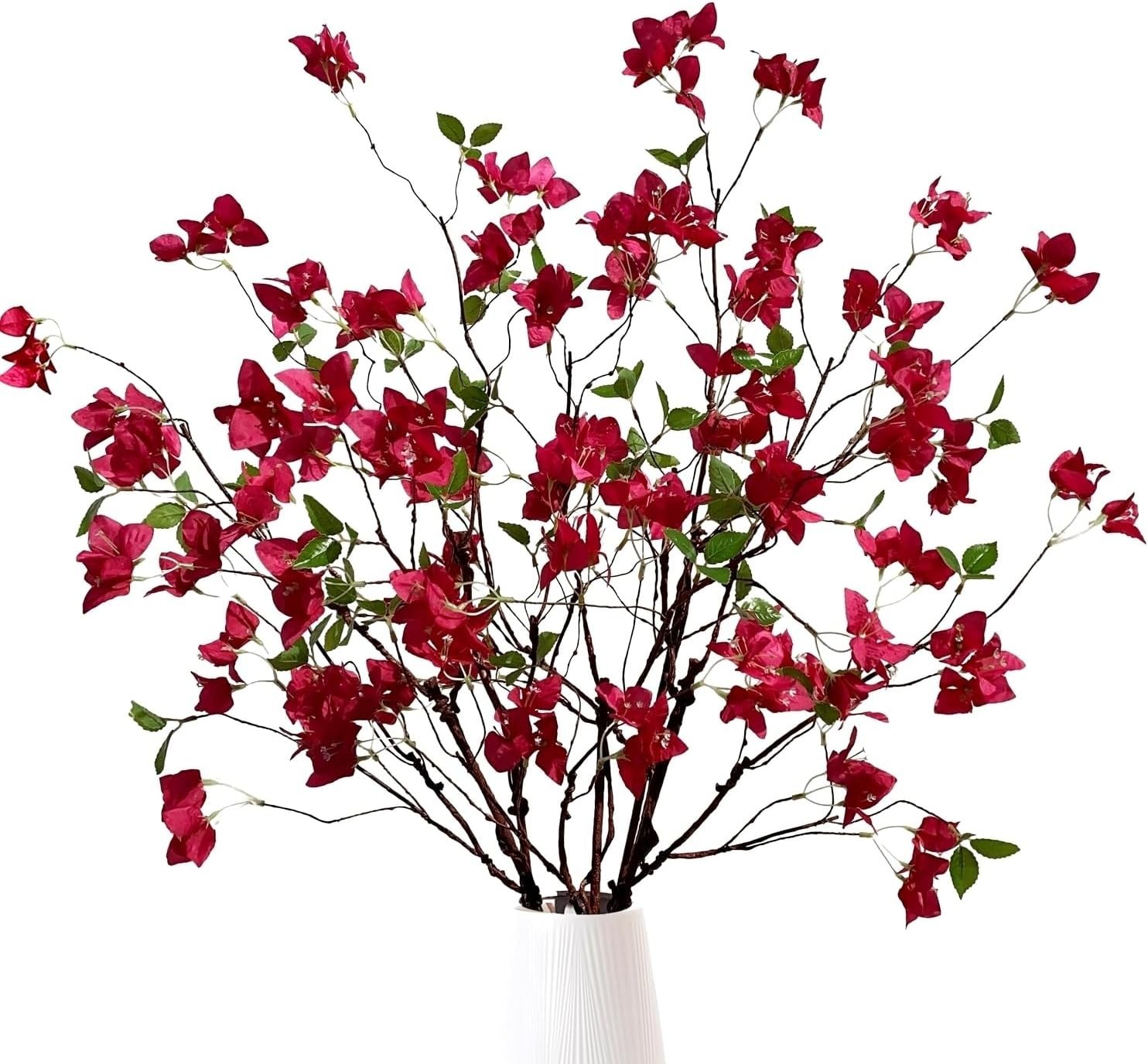 Artificial Bougainvillea Flower Branches Silk Bougainvillea Stems with Dried …