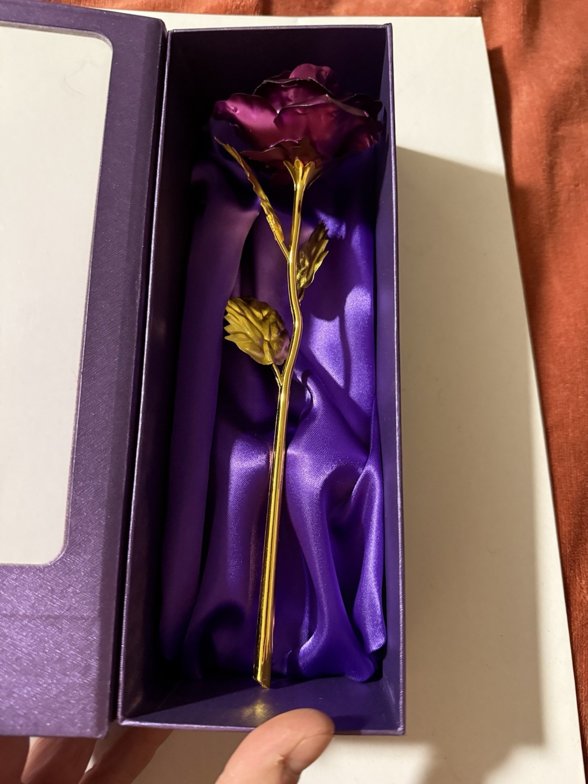 Forever Rose 24K Golden Rose Purple Valentines Day Gift