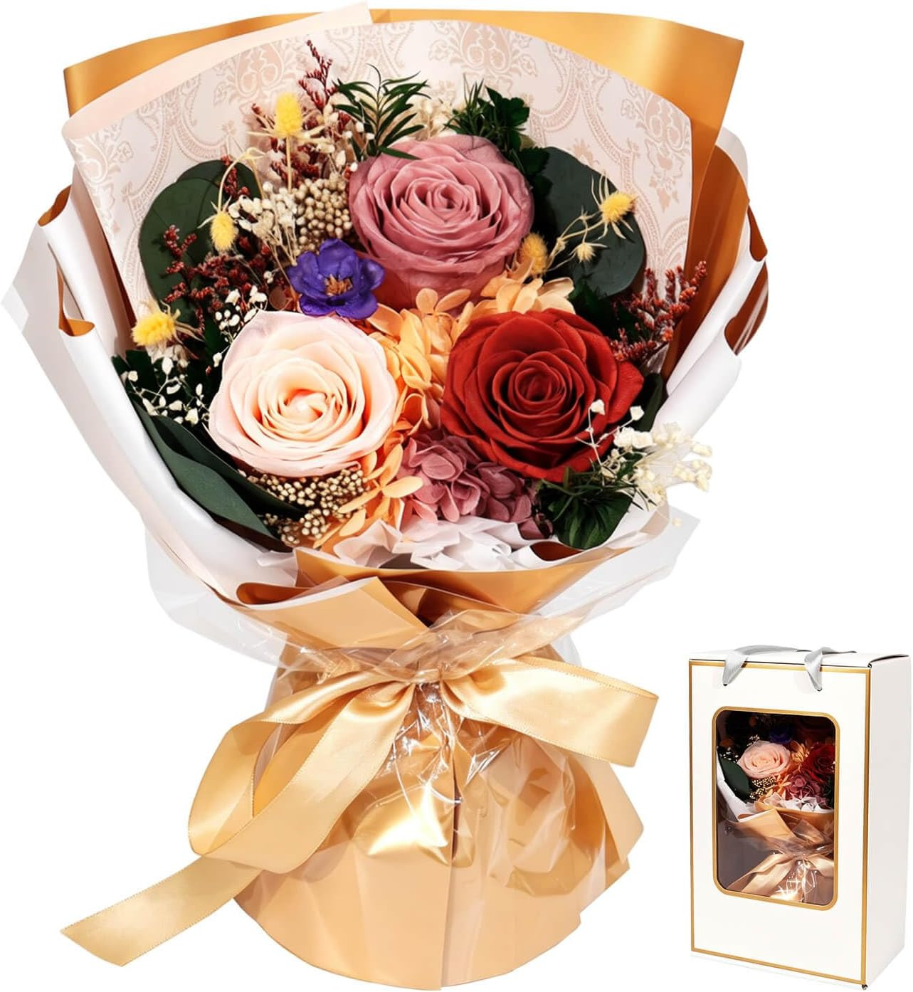 Flowers for Delivery Forever Preserved Rose Flowers Fresh Bouquet Anniversary